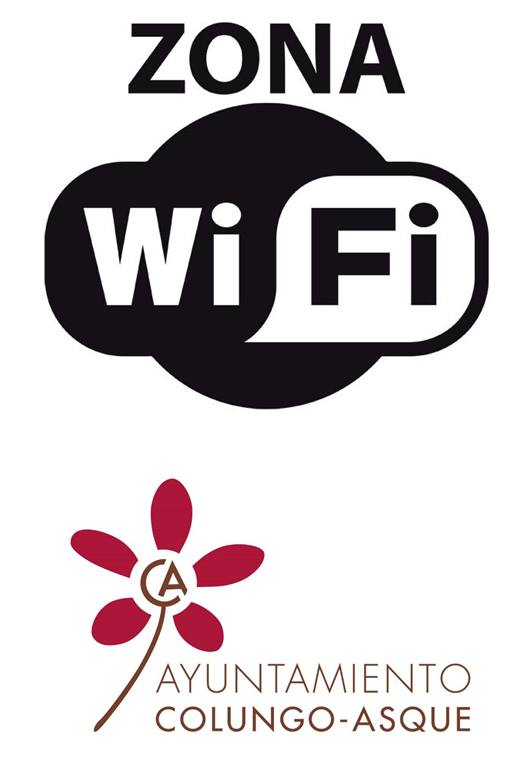 Imagen: Cartel de Zona Wifi en Colungo