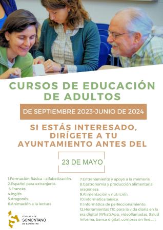 Imagen Cursos de Educación de Adultos en los pueblos del Somontano