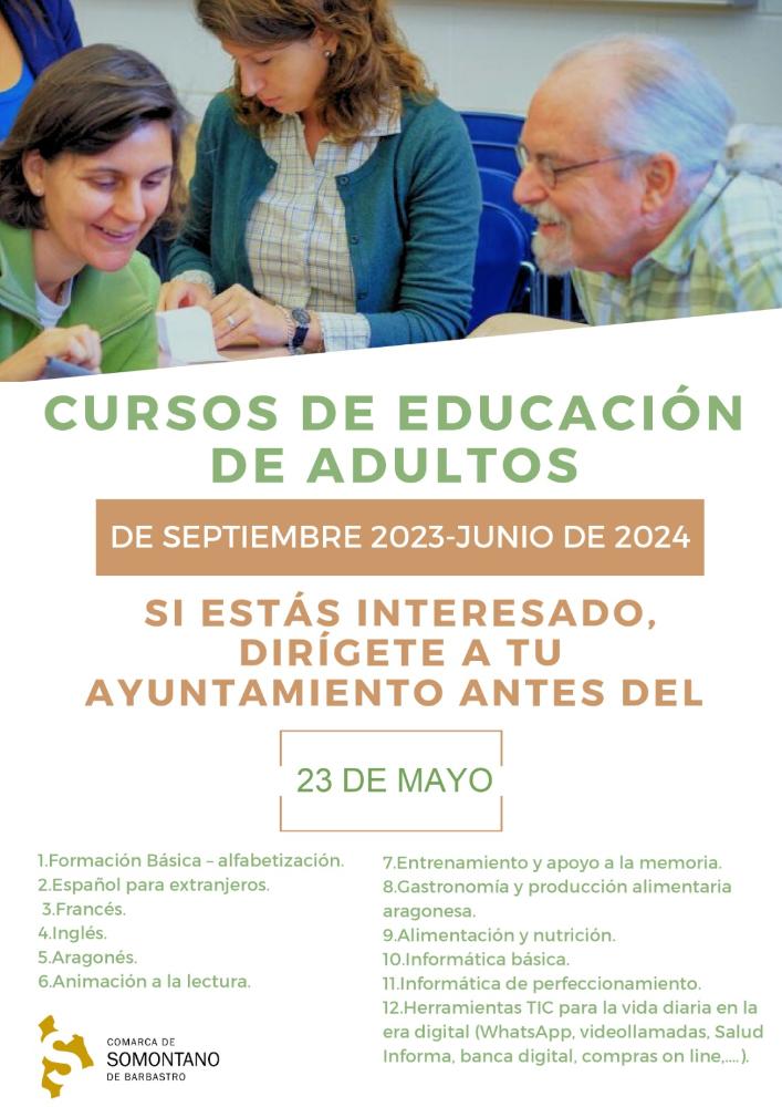 Imagen Cursos de Educación de Adultos en los pueblos del Somontano