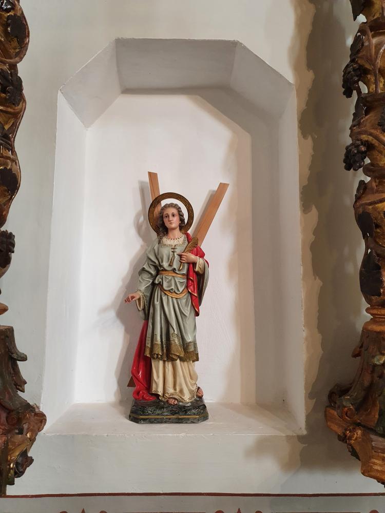 Imagen: Imagen de Santa Eulalia sita en la Iglesia Parroquial Nuestra Señora del Pilar de Colungo.