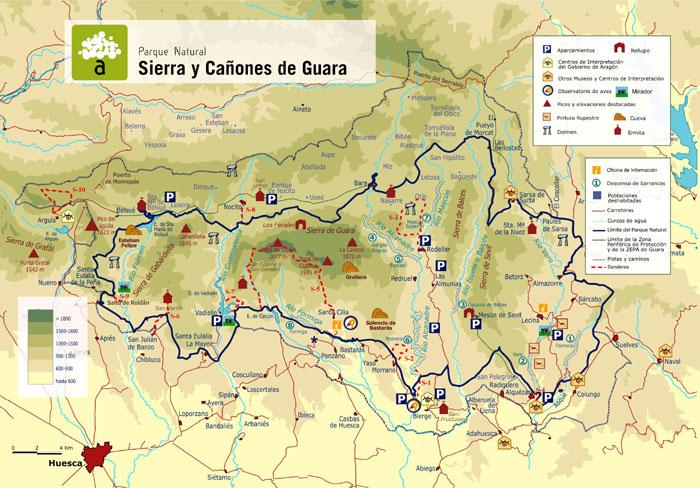Imagen: Parque Natural Sierra y Cañones de Guara-Mapa-Turismo-Aragón (2)