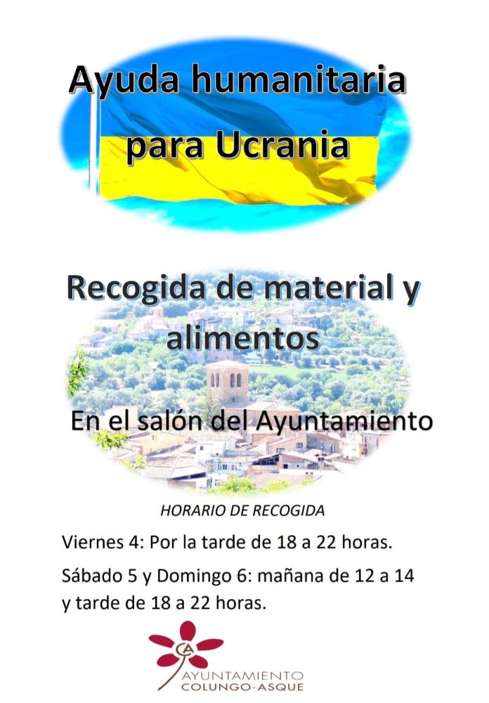 Imagen Los vecinos de Asque-Colungo se solidarizan con los refugiados de Ucrania